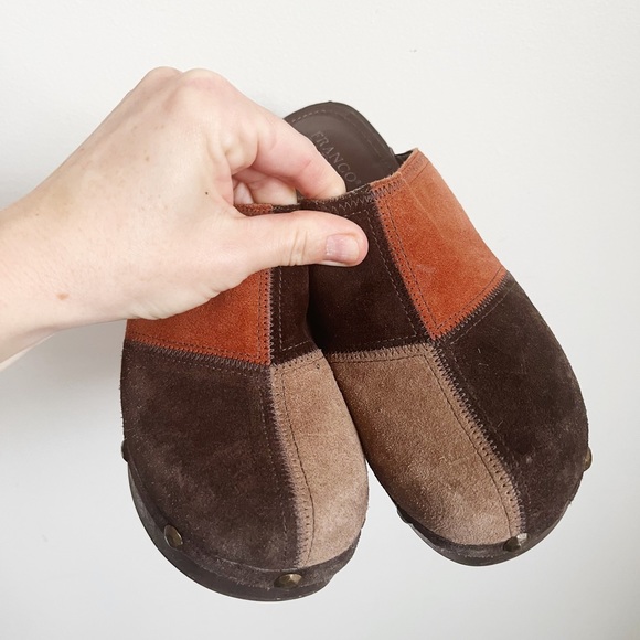 Franco Sarto Womans Patchwork Clogs ~ Size 7.5 - Picture 4 of 6